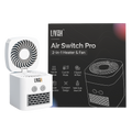LivinH Air Switch Pro 2-in-1 heater and fan with packaging on a white background