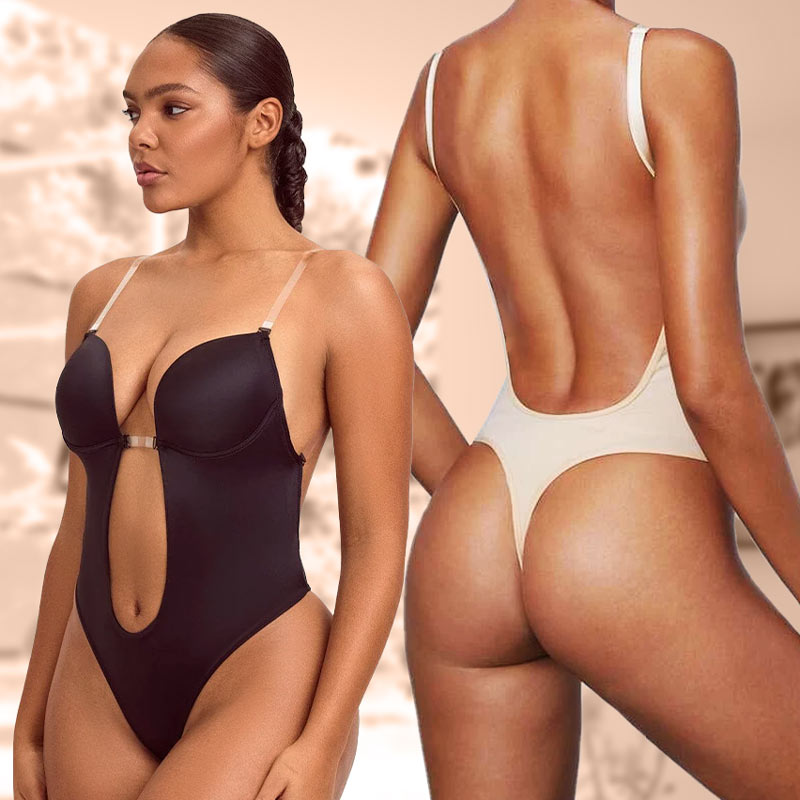 Anti-Slip Backless Waist Reduction Bodysuit-color
