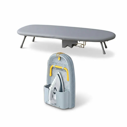 Foldable Ironing Board, Wall Mounted Foldable Ironing Board, with Iron Holder, Foldable & Adjustable, Heat Resistant & Smooth Ironing Surface, Secure Locking System (44x33x14 cm)