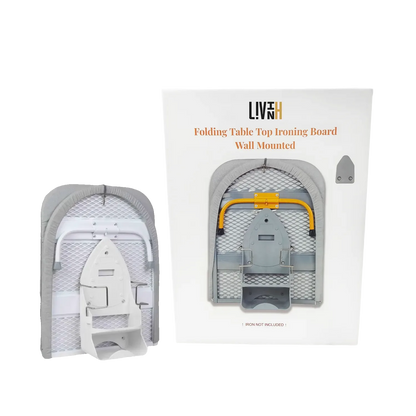 LivinH Foldable Ironing Board with packaging on a white background