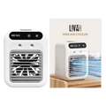 LivinH Mini air cooler with packaging on a white background