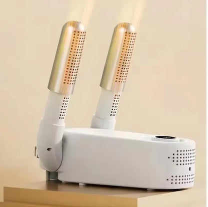 LivinH Portable Shoe Dryer with on a beige background